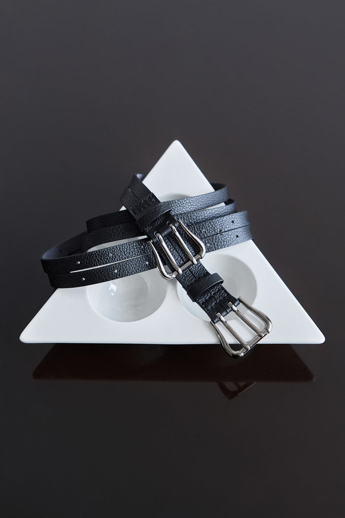 2-LINE LEATHER BELT (2 COLORS)