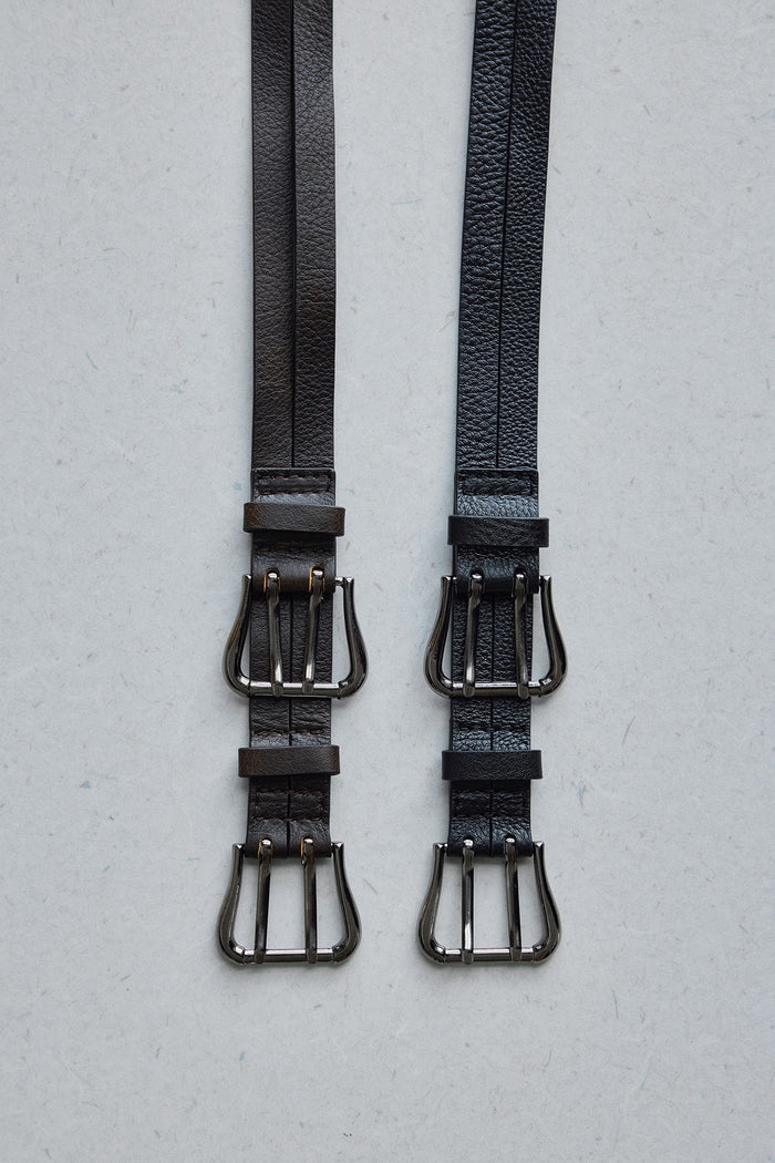 2-LINE LEATHER BELT (2 COLORS)