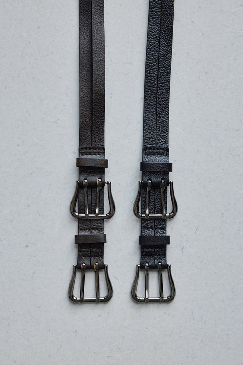 2-LINE LEATHER BELT (2 COLORS)