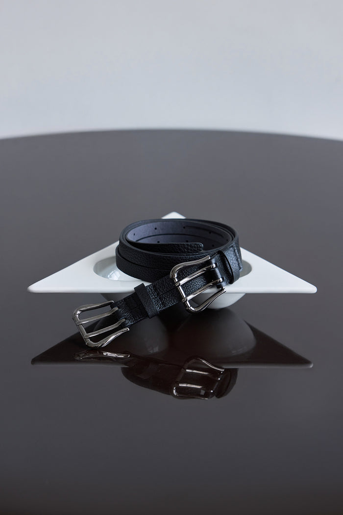 2-LINE LEATHER BELT (2 COLORS)