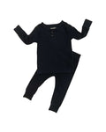 2pc long sleeve shirt & pants, ribbed