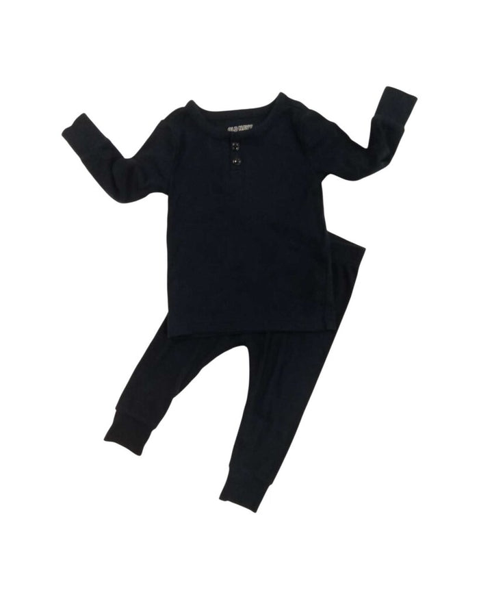 2pc long sleeve shirt & pants, ribbed