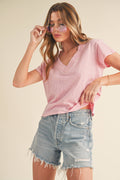8281DK Til V-Neck Baby Top: Oat / Contemporary / L