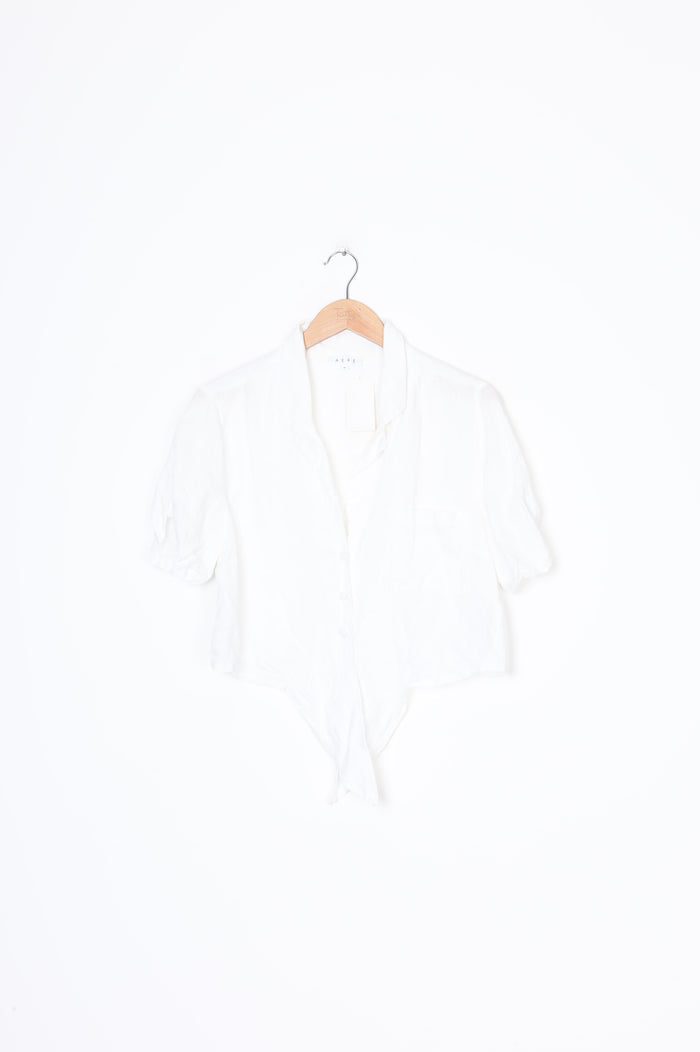 Aere Womens White Top Size 12