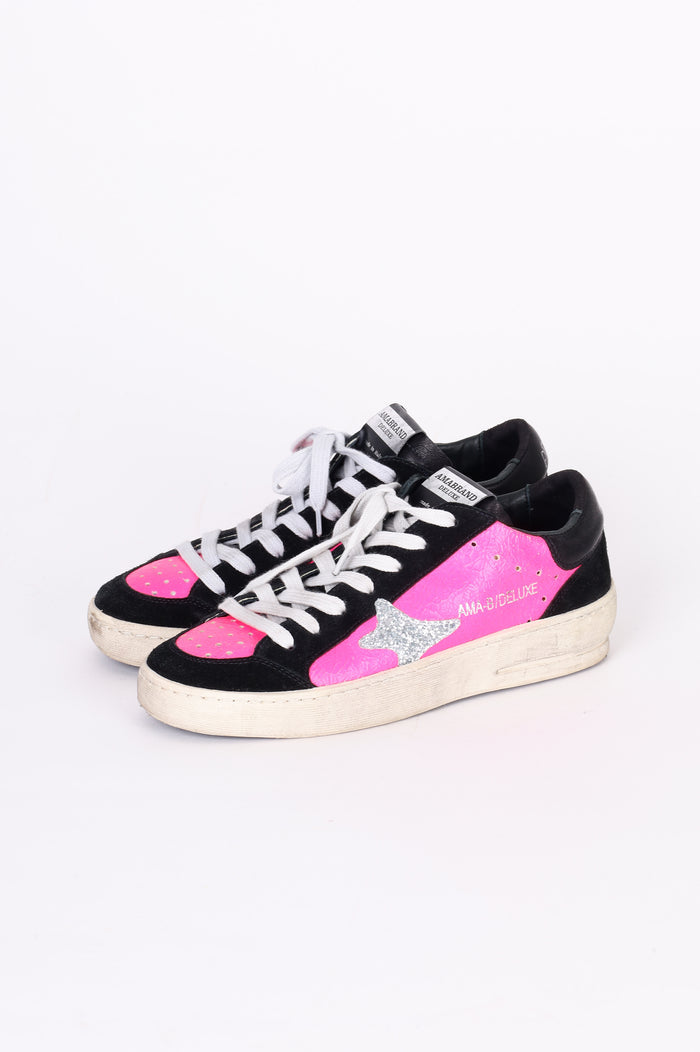 Amabrand Deluxe Womens Pink Sneakers Size EU 37