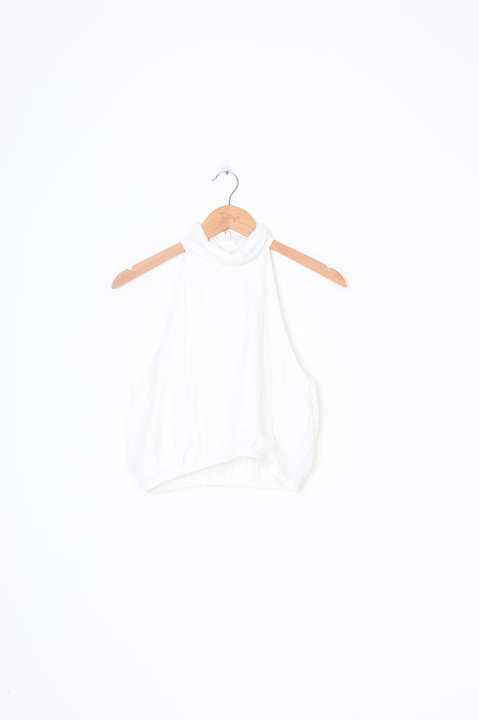 Amaya Womens White Top Size 12
