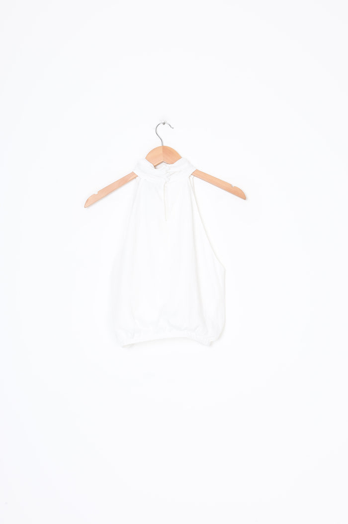 Amaya Womens White Top Size 12