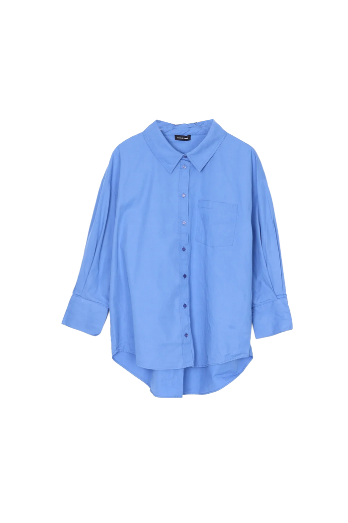 Anine Bing Womens Blue Shirt Size XL