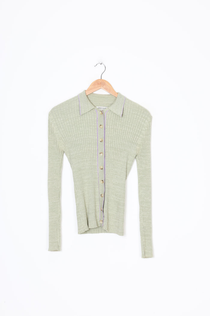 Anna Quan Womens Green Top Size 6
