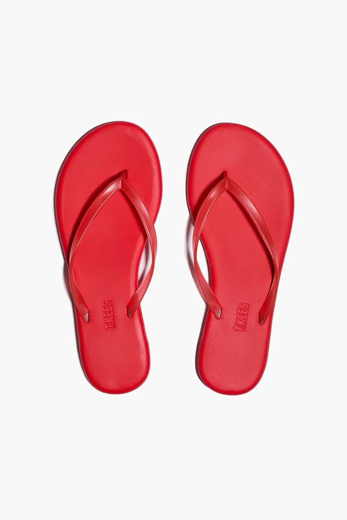 Aqua Lily Rubber Flip Flop Footwear Tkees