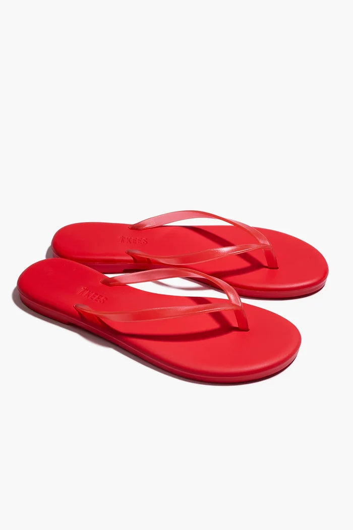 Aqua Lily Rubber Flip Flop Footwear Tkees