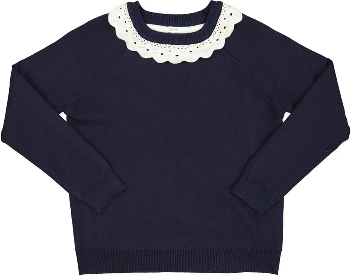 Argyle Knit Sweater Ruffle *see note