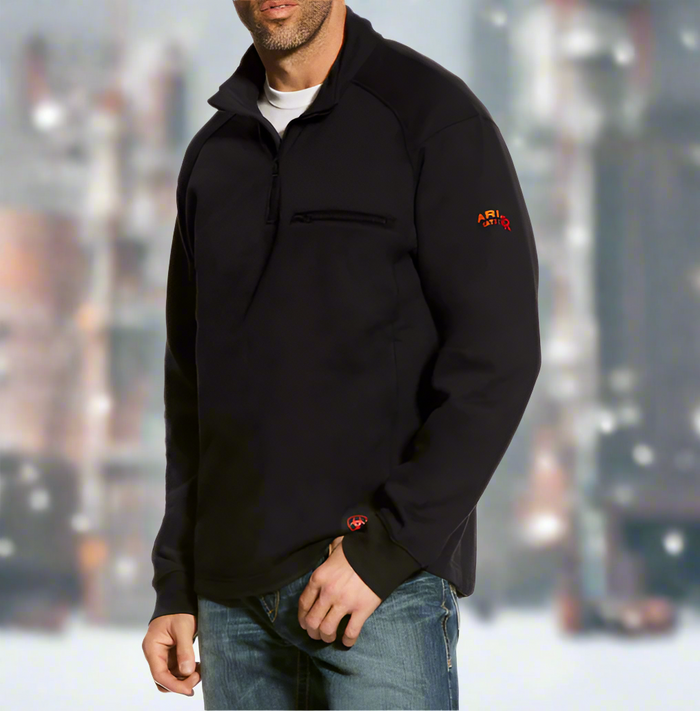 Ariat FR Black Rev 1/4 Zip Pullover 10023985