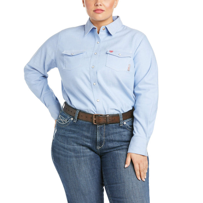 ARIAT Women's FR Solid Dura-Stretch Snap Work Shirt 10027854