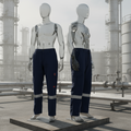 Atlas AR/FR Navy Cargo Pants W/ 2" Silver reflective 405NB