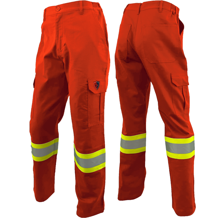 Atlas AR/FR Orange Cargo Pants W/ 4" Striping 4054OR