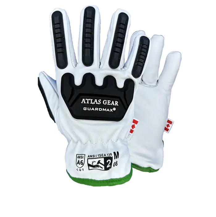 Atlas Gear Leather Cut Level A7 Impact Gloves GuardMax S801