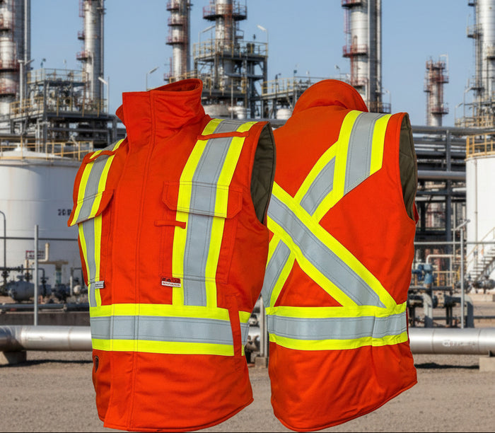 Atlas Guardian® FR/AR Orange 4” Hi Vis Insulated Vest 21944OR
