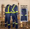 Atlas Guardian Navy AR/FR Mens Coveralls w/ Leg Zippers 1272NB