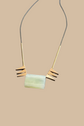 Aventurine and Brass Spikes Necklace