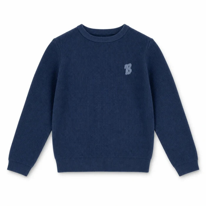 B Patch Knit Top