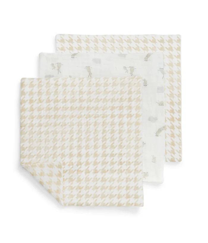 Baby Bath Bundle | Hooded Towel, Wash Cloth | Houndstooth