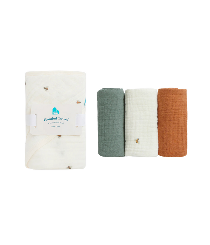 Baby Bath Bundle | Sage Bees | Cream Bees