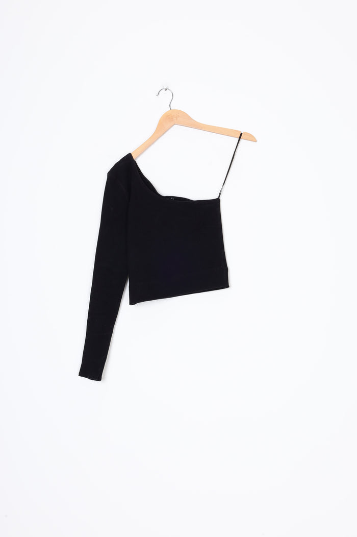Bassike Womens Black Top Size 2