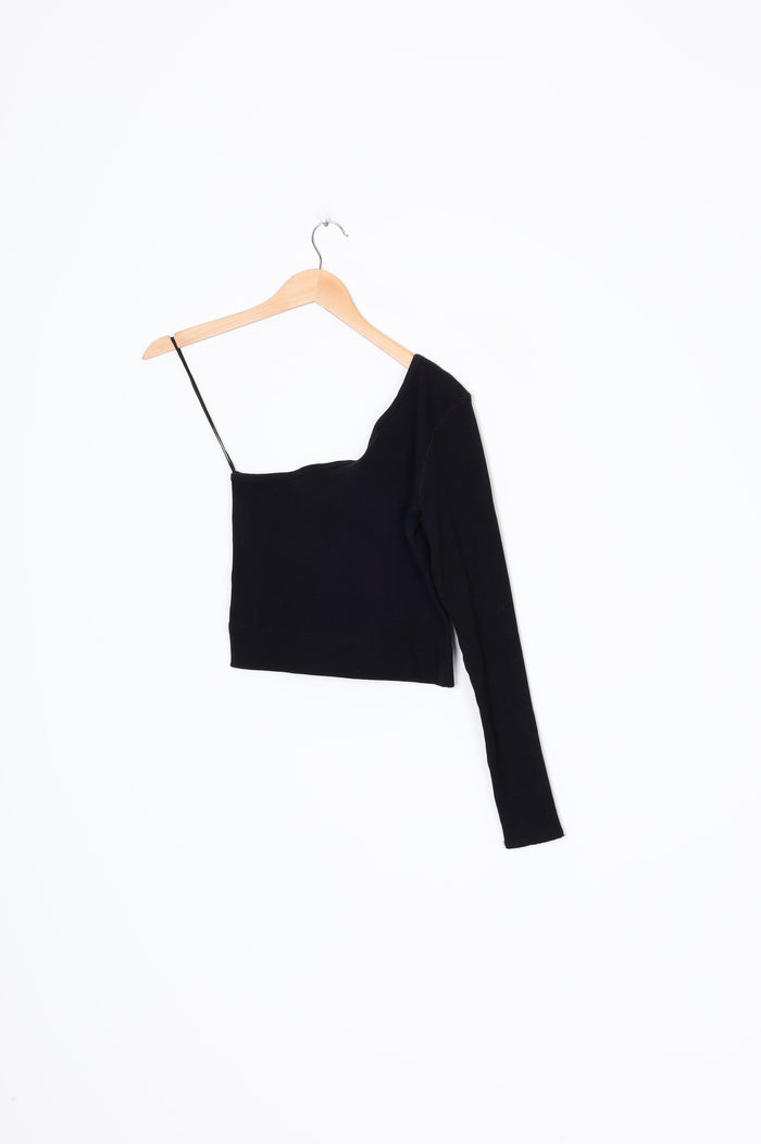 Bassike Womens Black Top Size 2