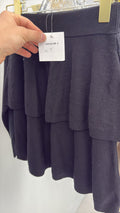 Black Two Tier Knit Skirt