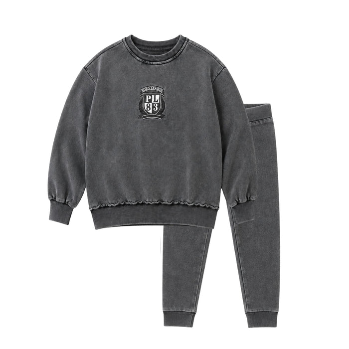 Black Wash Sweatset - Boys