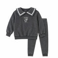 Black Wash Sweatset - Girls