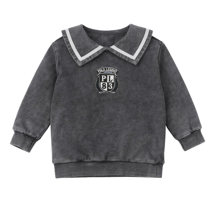 Black Wash Sweatshirt - Girls