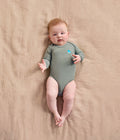 Bodysuit Long Sleeve Viscose from Bamboo Deep Olive
