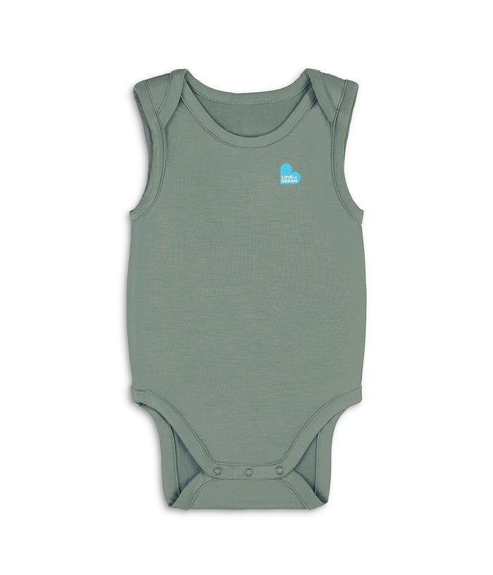 Bodysuit Sleeveless Viscose from Bamboo Deep Olive