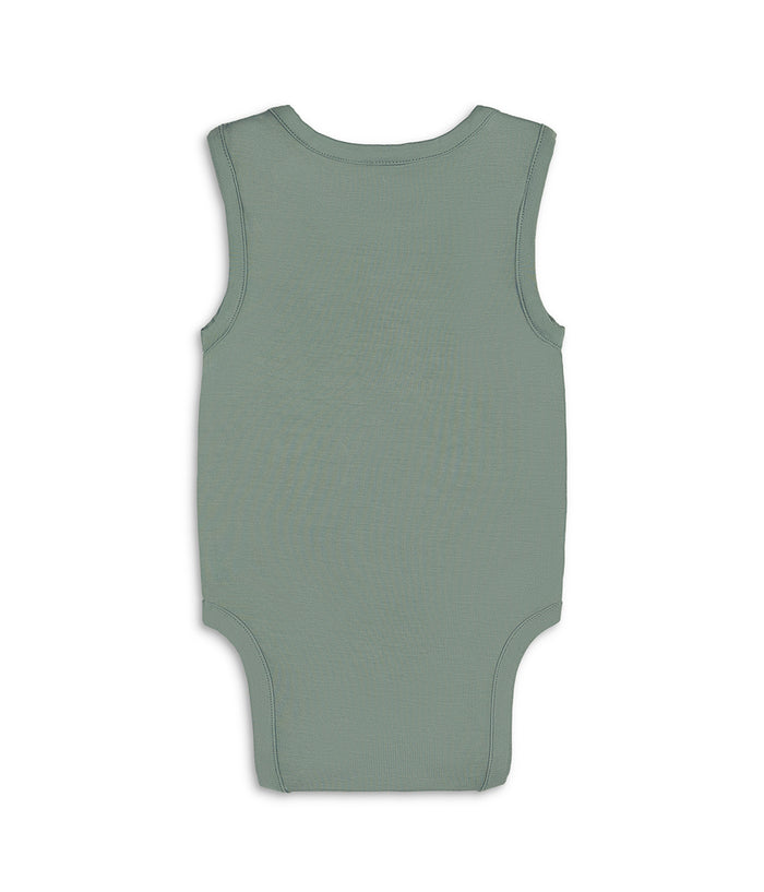 Bodysuit Sleeveless Viscose from Bamboo Deep Olive