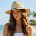 Boho Stone Band Straw Hat: BG