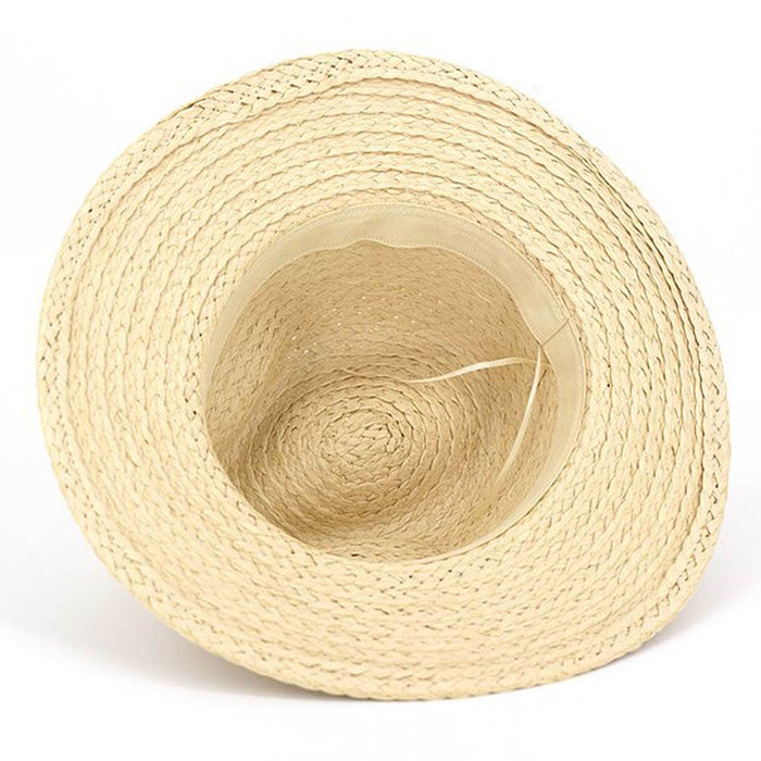 Boho Stone Band Straw Hat: BG