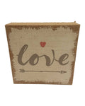 Burlap wall hanging