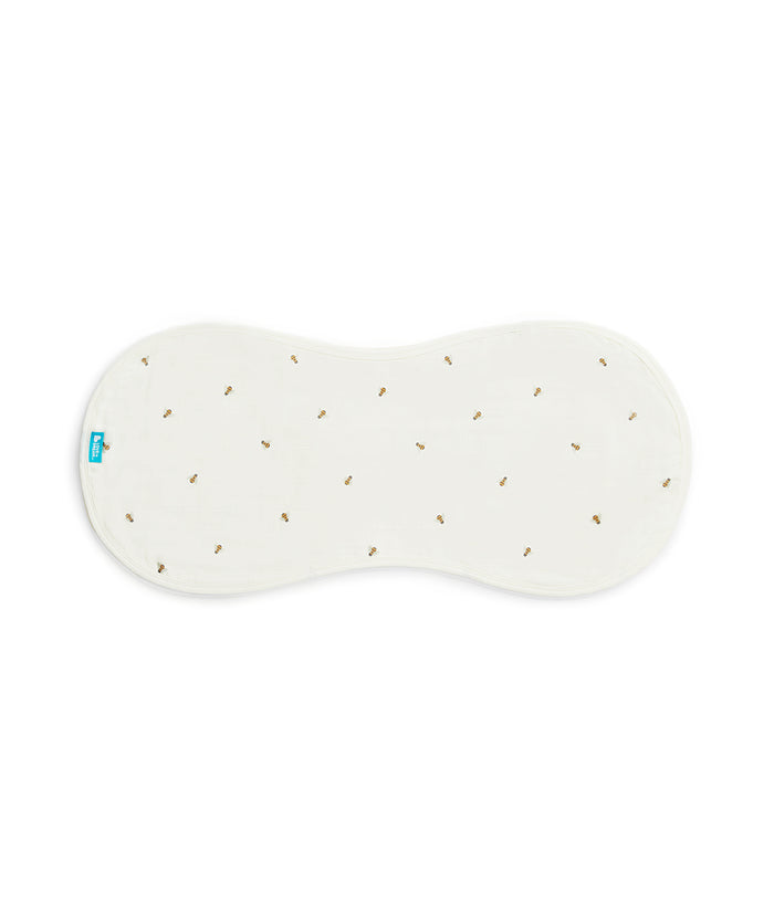 Burp Cloth 2 Pack Muslin Cream Bees