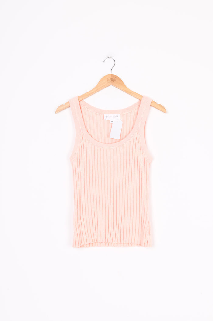 Caitlin Crisp Womens Pink Top Size 12
