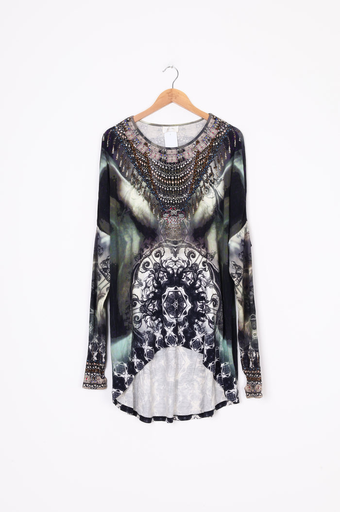 Camilla Womens Grey Top Size L