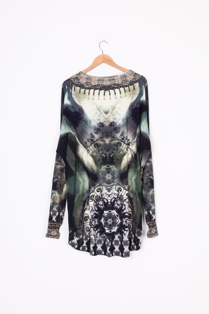 Camilla Womens Grey Top Size L