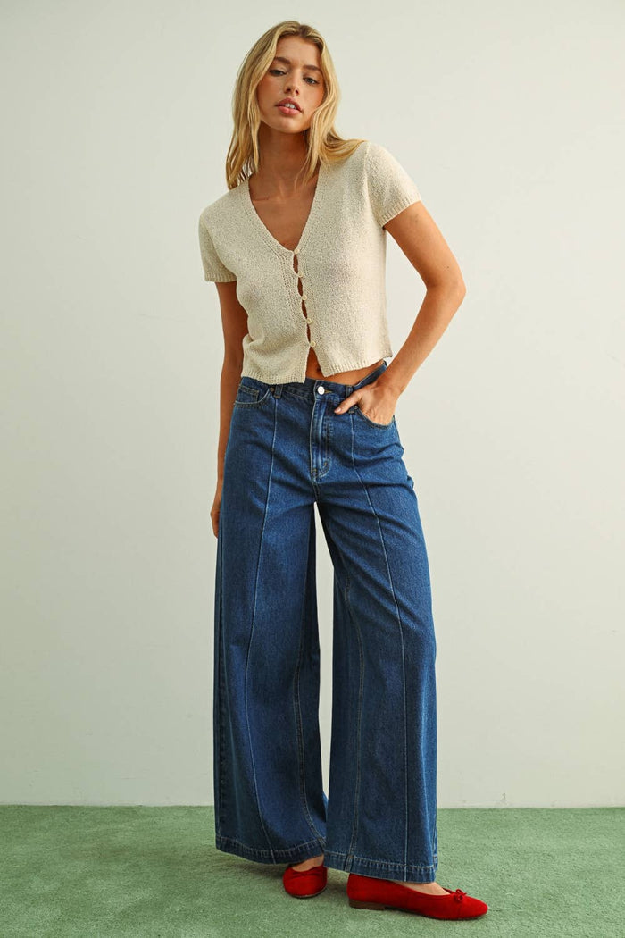 Cap Sleeve Knit Top