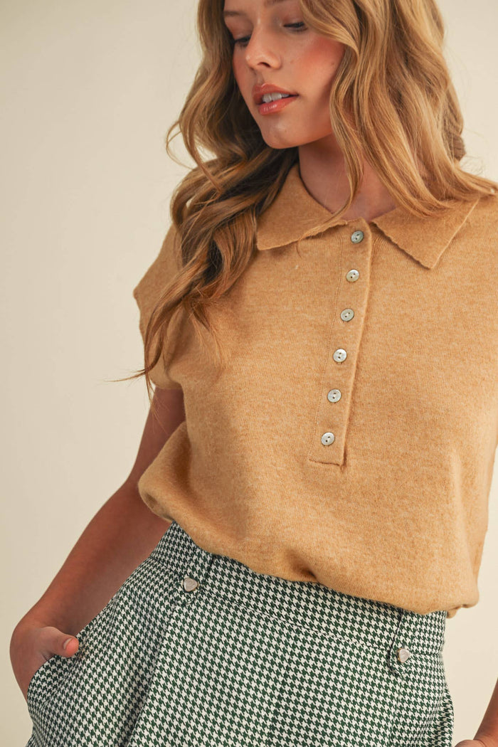 Cap Sleeve Sweater CHARCOAL
