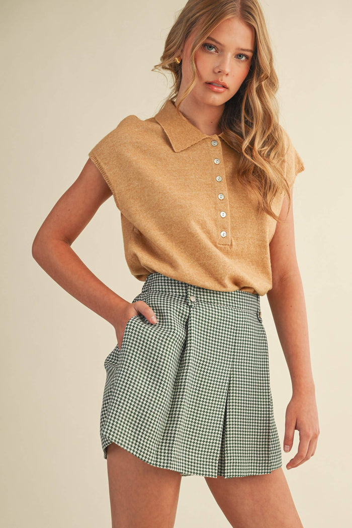 Cap Sleeve Sweater CHARCOAL