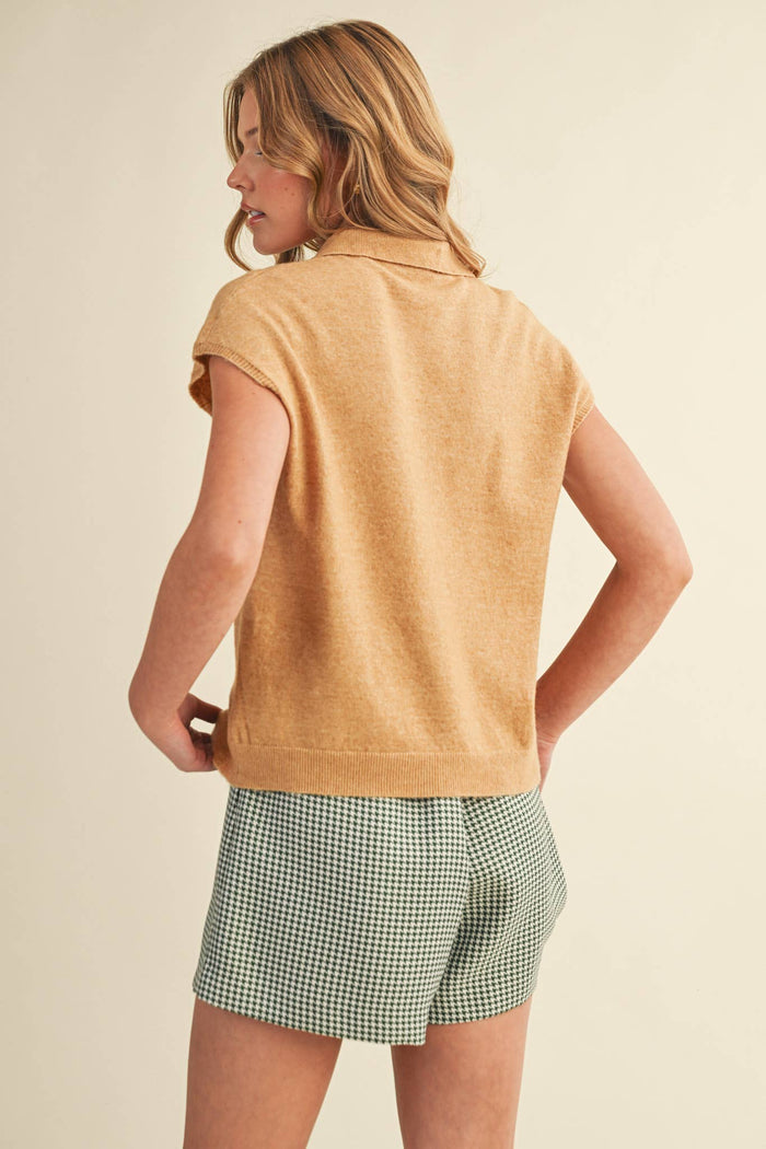 Cap Sleeve Sweater CHARCOAL