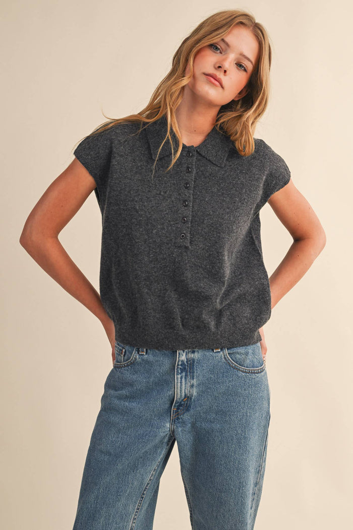 Cap Sleeve Sweater Ivory