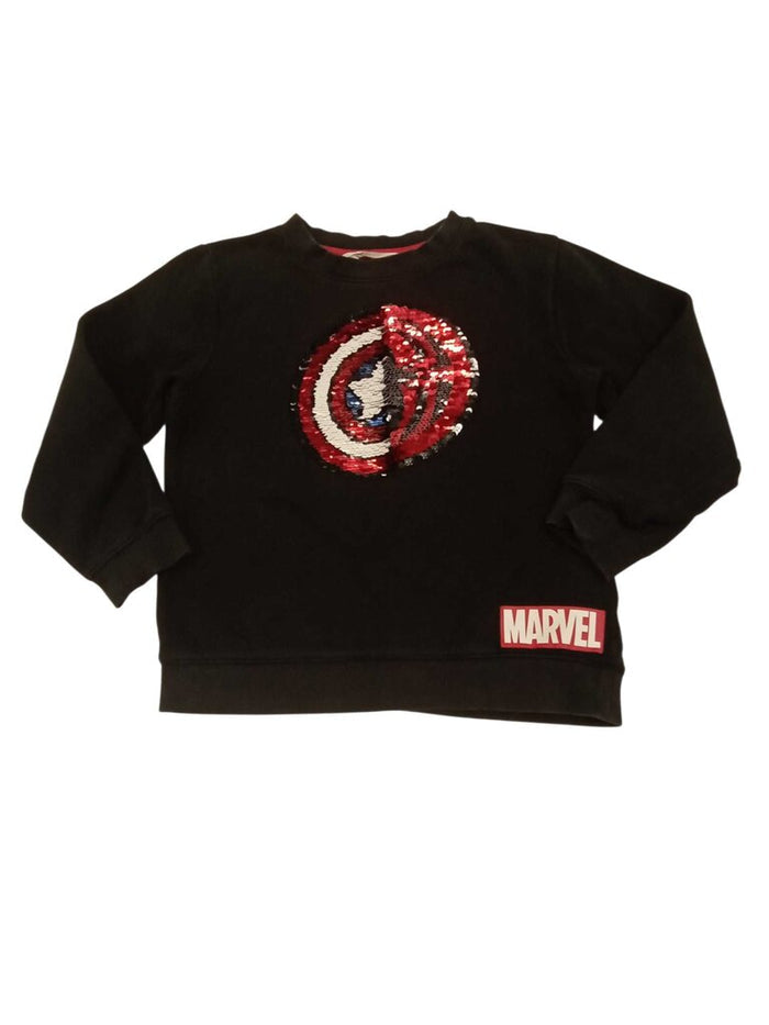 captain america/spiderman sequin sweater