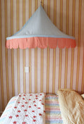 Carnival Wall Canopy Sky & Tomato Gingham